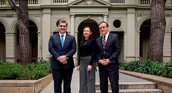 Rectores rectores David Garza, Raquel Bernal e Ignacio Sánchez.