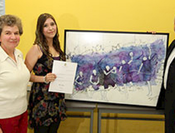 imagen correspondiente a la noticia: "Premian a alumna ganadora de inédito concurso de pintura “Química en el Arte”"
