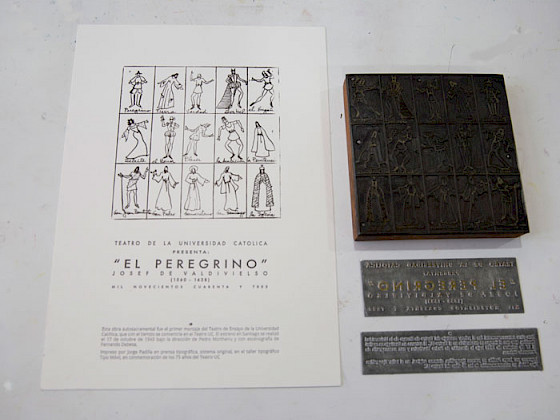 Afiche de "El Peregrino", primera obra del actual Teatro UC