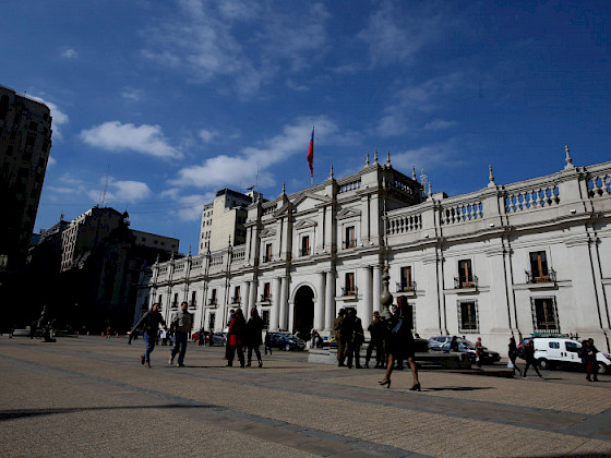 Fachada del Palacio de la Moneda.