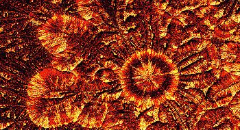 Imagen microscópica de cloruro de cobre