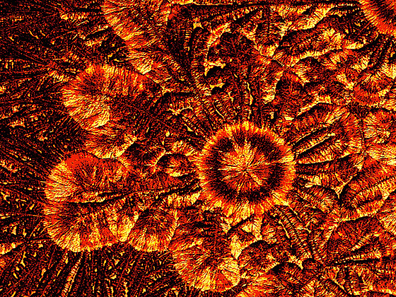 Imagen microscópica de cloruro de cobre