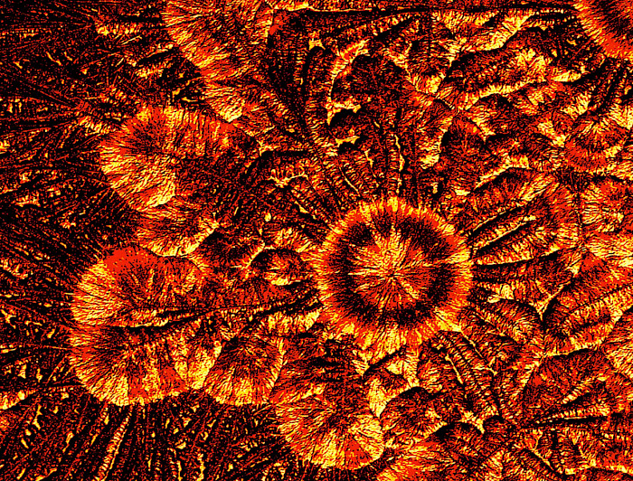 Imagen microscópica de cloruro de cobre
