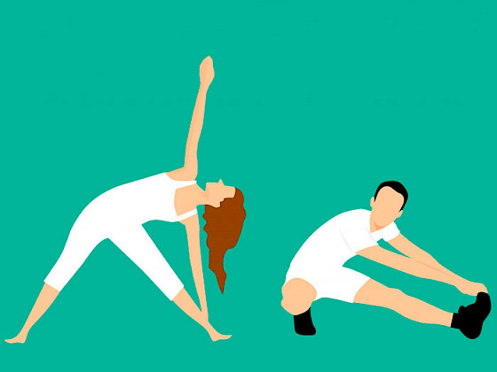 Imagen de dos personas ejercitándose