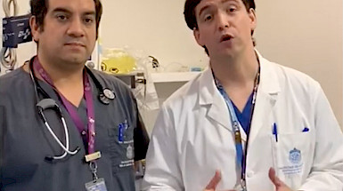 Foto de los doctores Pablo Aguilera y Allan Mix