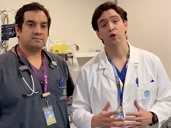 Foto de los doctores Pablo Aguilera y Allan Mix