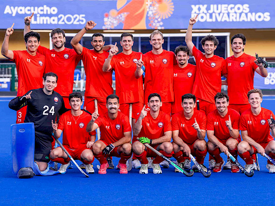 Equipo masculino de hockey césped