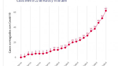 se visualiza gráfico con datos sobre coronavirus en Tarapacá