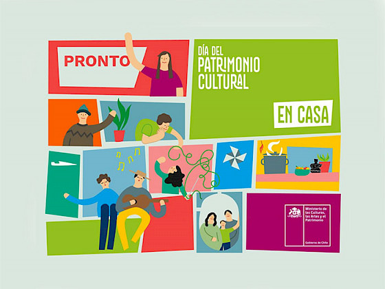 Afiche del Día del Patrimonio en casa