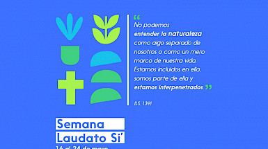 Imagen de una gráfica de la Semana Laudato Si