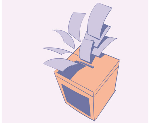 Ilustración de caja de votos. Dibujo de rawpixel.com en Freepik - www.freepik.es