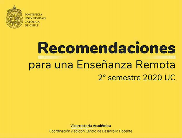 imagen correspondiente a la noticia: "VRA desarrolla manual con recomendaciones para la enseñanza remota"