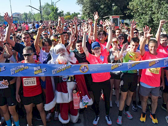 Deportistas en la meta