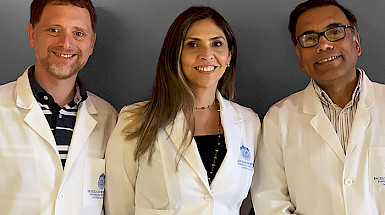 Faculty members Arturo Borzutzky, Carolina Iturriaga, and the researcher José Antonio Castro-Rodríguez.