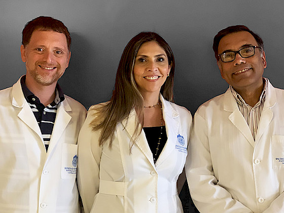 Faculty members Arturo Borzutzky, Carolina Iturriaga, and the researcher José Antonio Castro-Rodríguez.