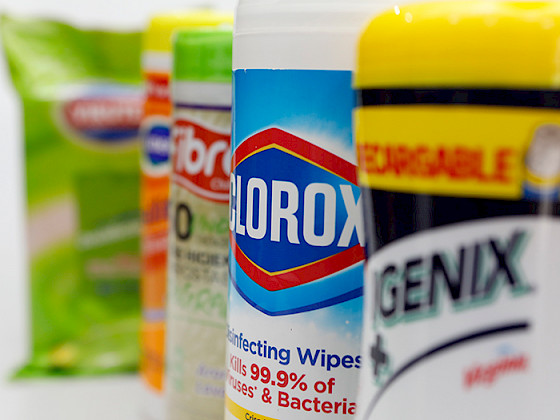 envases de toallas desinfectantes