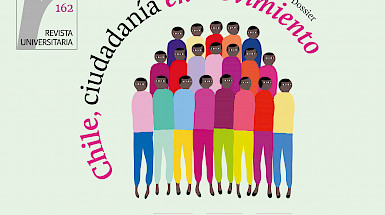 Imagen de la portada de la nueva Revista Universitaria que muestra una ilustración con un grupo de personas de la sociedad civil.
