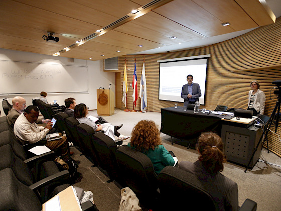 Algunos de los expositores de la reunión de investigadores de la red U21.
