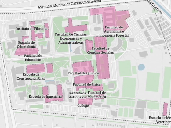 Mapa del campus San Joaquín.