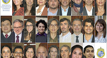 Imagen con los 25 rostros de los profesores y profesoras premiados por su excelencia docente.