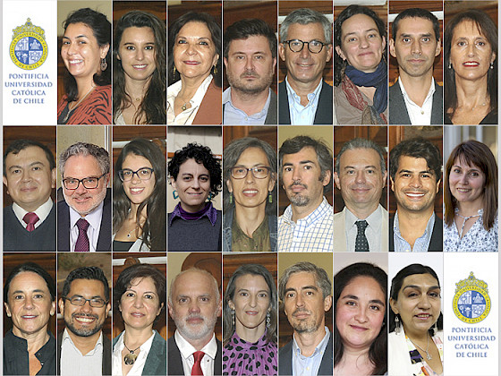 Imagen con los 25 rostros de los profesores y profesoras premiados por su excelencia docente.