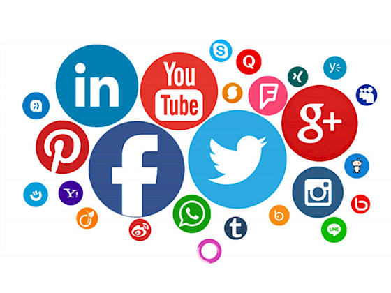 Foto de los logos de distintas redes sociales