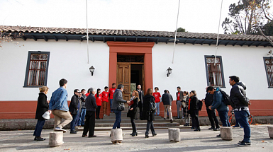 Visitantes del campus Lo Contador en el Día del Patrimonio 2019.