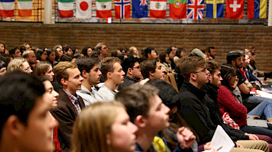 international students listening