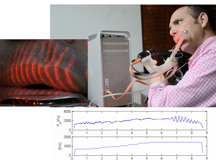 El investigador trabajando en el Centro de Investigación en Tecnologías de Audio (CITA) de la UC. (Fotografía: Patricio de la Cuadra)