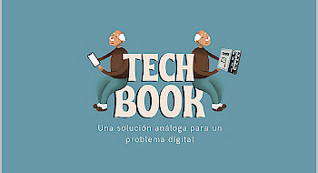 Afiche proyecto "Tech Book" para adultos mayores.