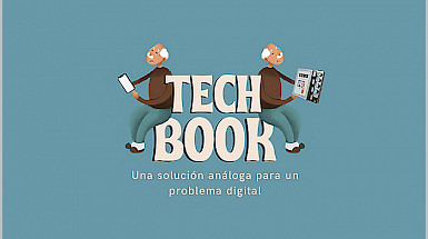 Afiche proyecto "Tech Book" para adultos mayores.