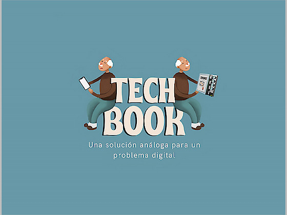 Afiche proyecto "Tech Book" para adultos mayores.