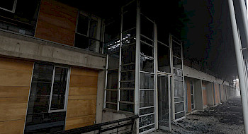 Entrada Instituto de Astrofísica, en San Joaquín.- Foto César Cortés.-