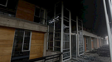 Entrada Instituto de Astrofísica, en San Joaquín.- Foto César Cortés.-