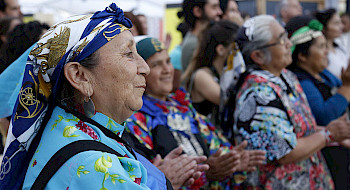 Grupo pueblo mapuche.- Foto Dirección de Comunicaciones