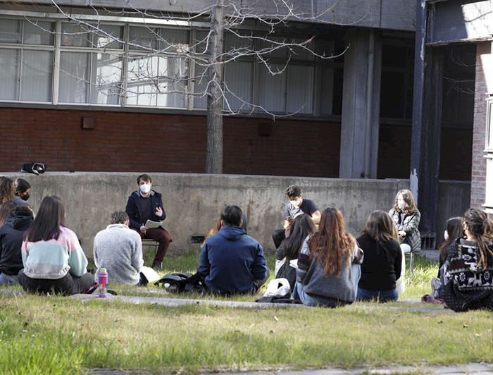 Retorno de alumnos a San Joaquín. Foto Dirección de Comunicaciones