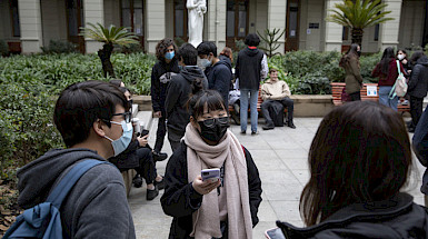 Estudiantes en csas central.- Foto Dirección de Comunicaciones