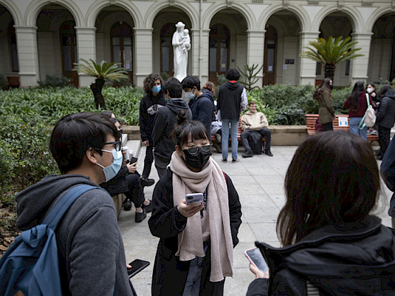 Estudiantes en csas central.- Foto Dirección de Comunicaciones
