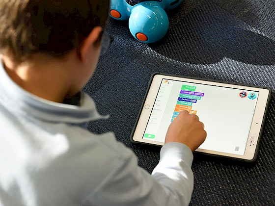 Niño jugando con una tablet
