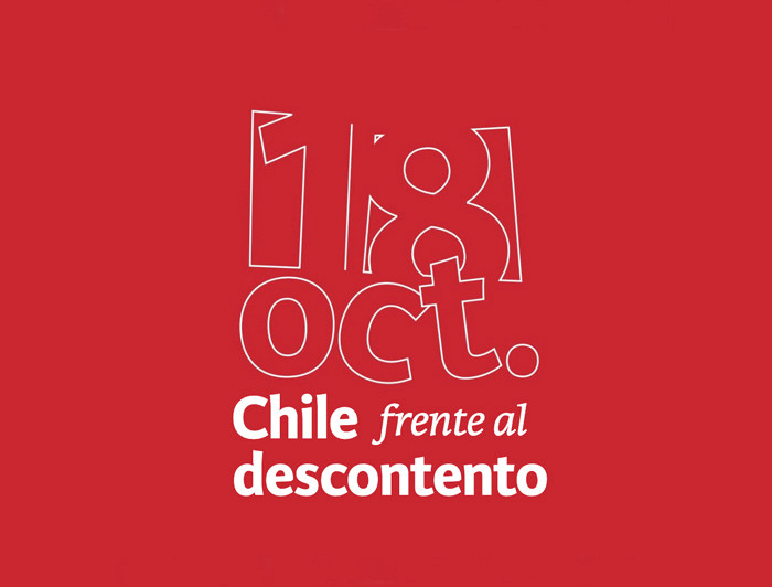 Gráfica que dice 18 oct. Chile frente al descontento. 