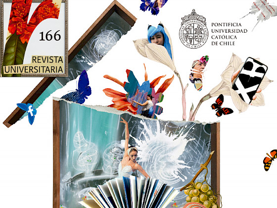 composicion fotografica que muestra una bailarina de ballet, un chinchinero y un libro, entre otros