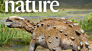 Portada revista Nature con el dinosaurio chileno.