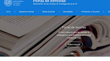 Pantallazo de la web del Portal de Revistas UC
