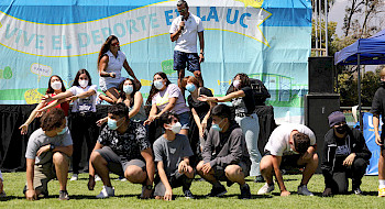 Alumnos de intercambio en actividades en San Joaquín. - Foto Dirección de Comunicaciones