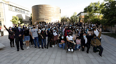 Foto alumnos que ingresaron por vías de admisión de equidad. Campus San Joaquín.