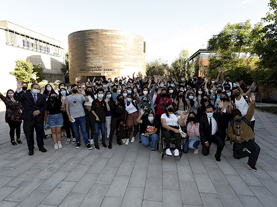 Foto alumnos que ingresaron por vías de admisión de equidad. Campus San Joaquín.