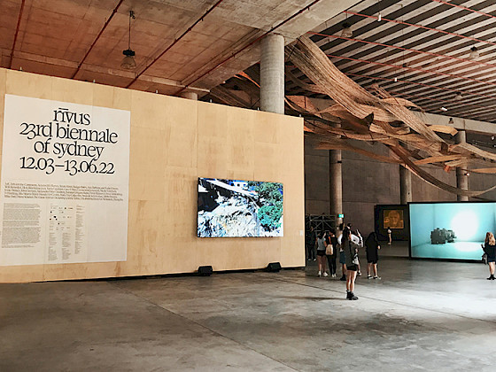 Uno de los espacios de exhibición de la Bienal de Sydney 2022.