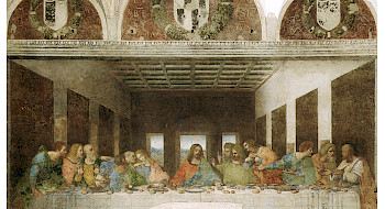 El fresco en una de las paredes del convento Santa Maria delle Grazie