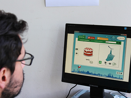 Muestra en pantalla de Sueñaletras de CEDETi UC