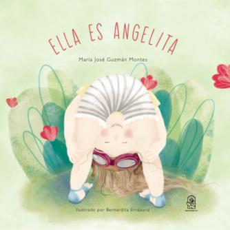 Ellas es Angelita: dibujo de una niña mirando boca arriba.